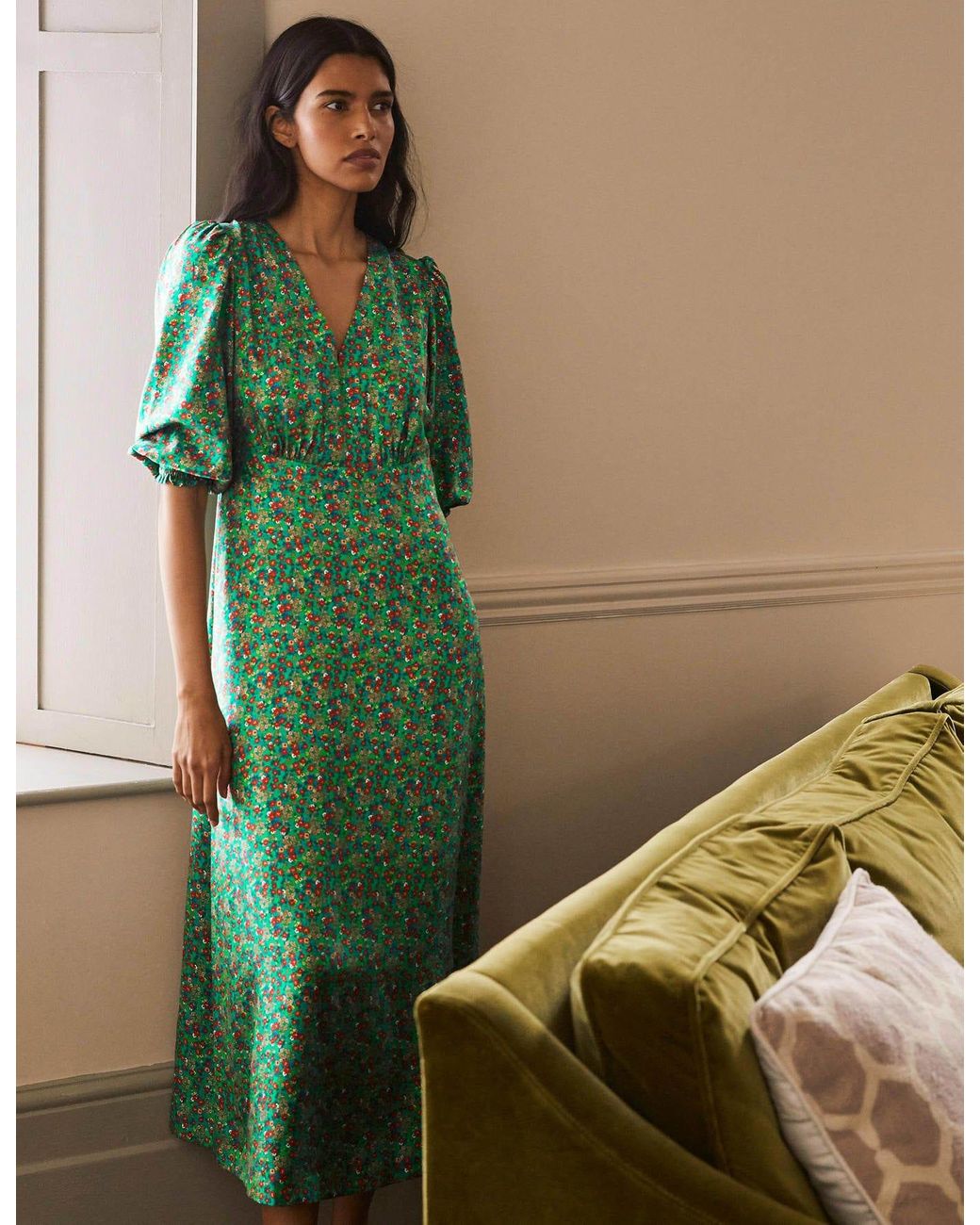 Boden green midi dress 2025