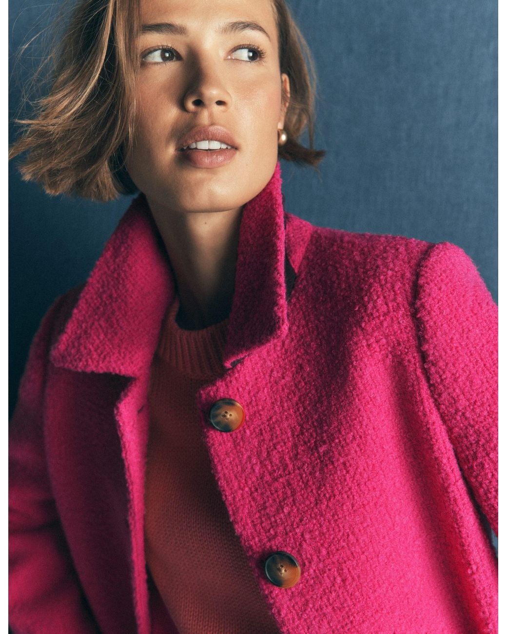 Boden Red Aylesford Wool Coat