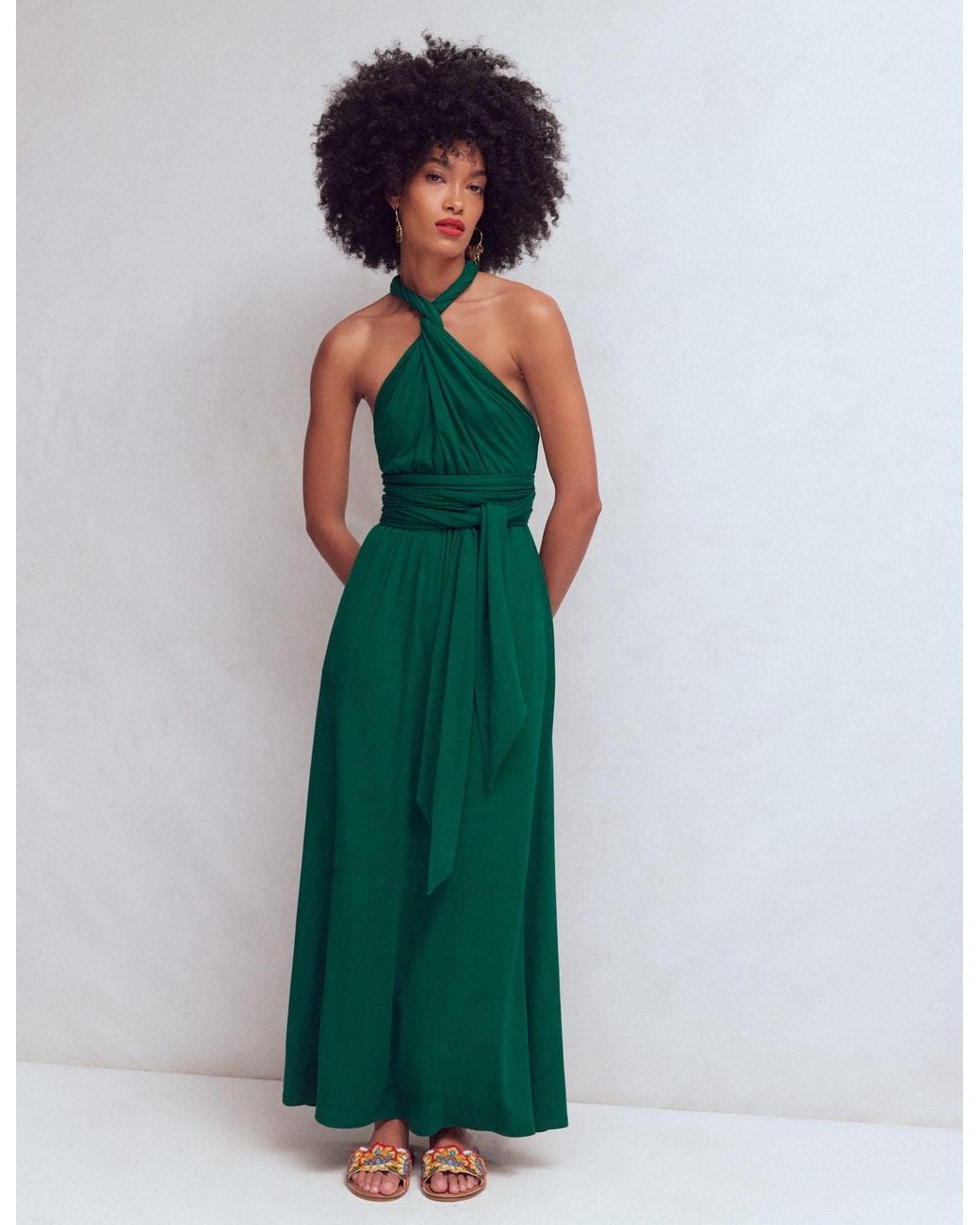 Boden Green Multiway Jersey Maxi Dress