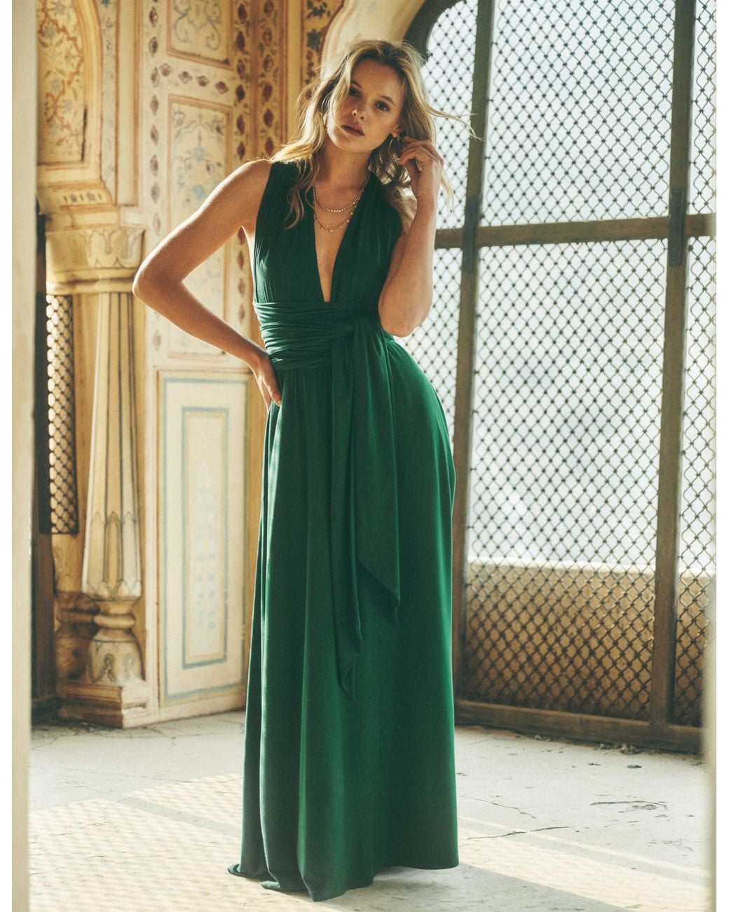 Boden Green Multiway Jersey Maxi Dress