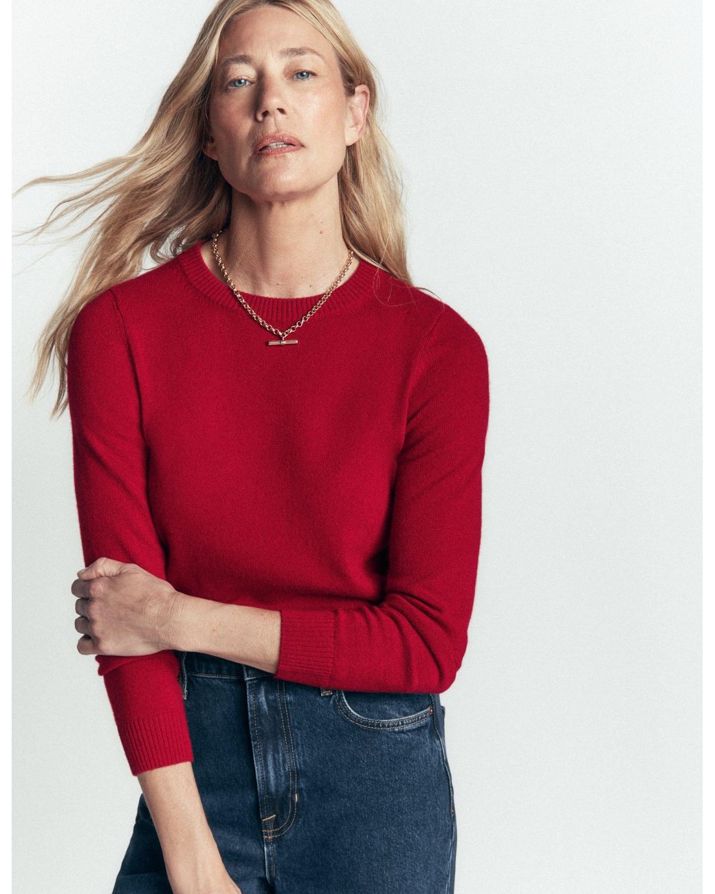 Boden Gray Elsie Cashmere Crew Sweater