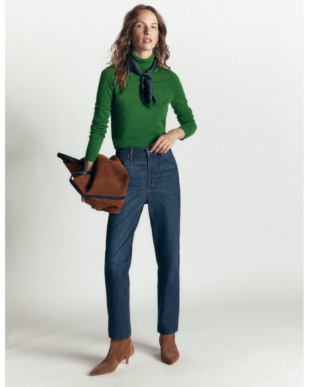 Boden Green Elsie Cashmere Roll Neck