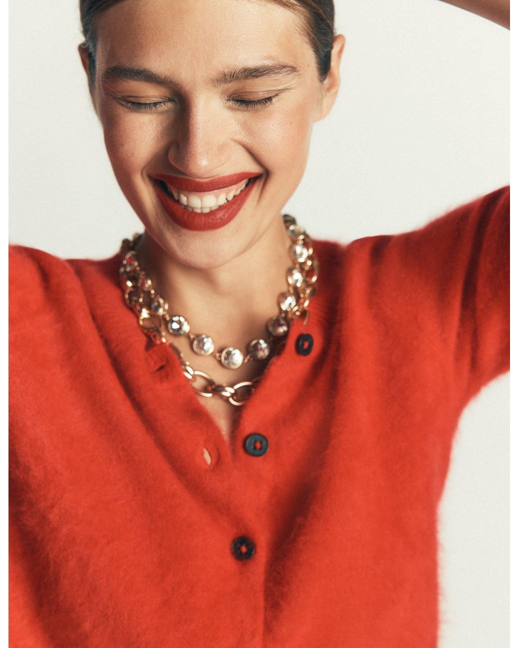 Boden Metallic Metal Jewel Chunky Necklace