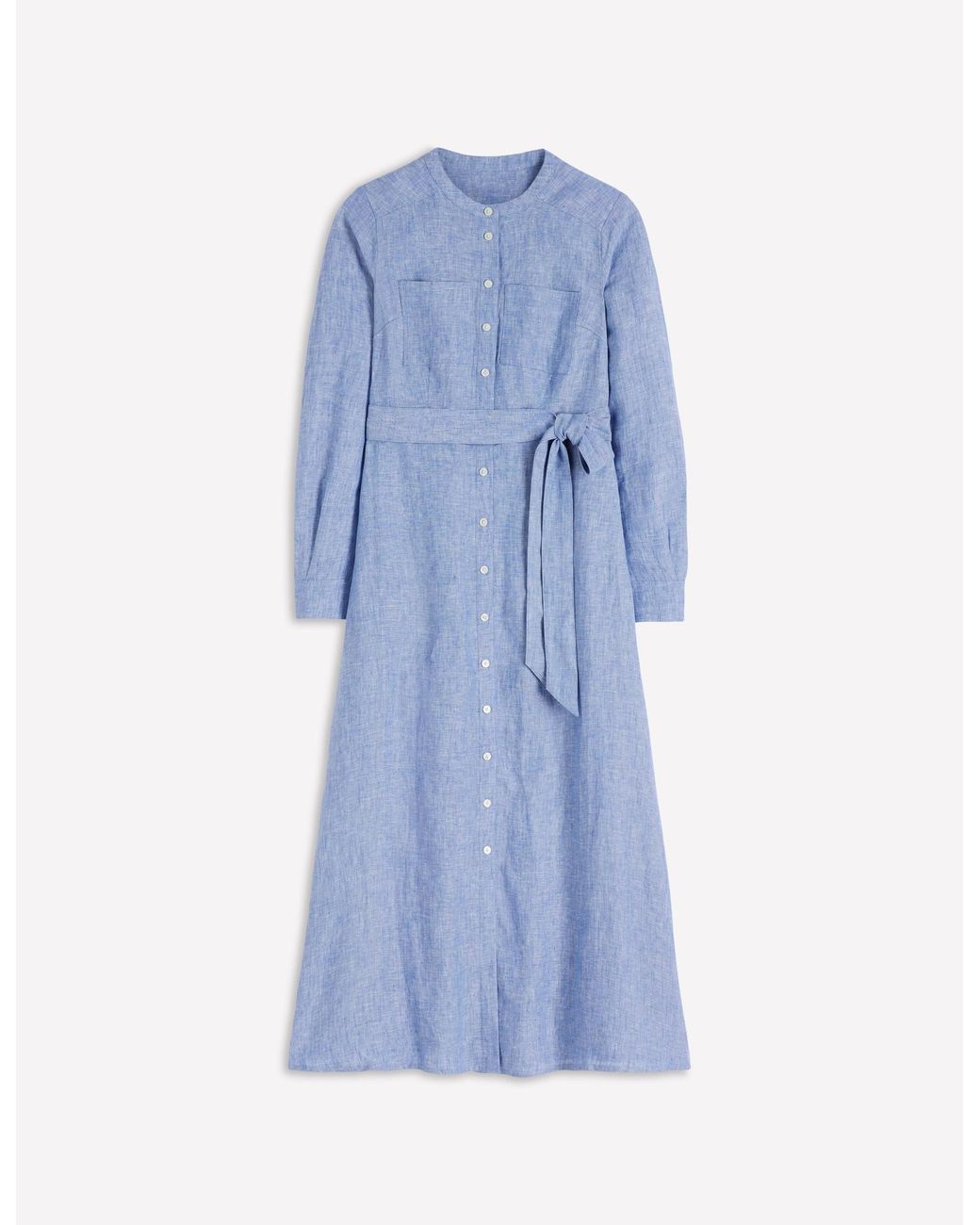Boden Blue Mollie Linen Shirt Dress