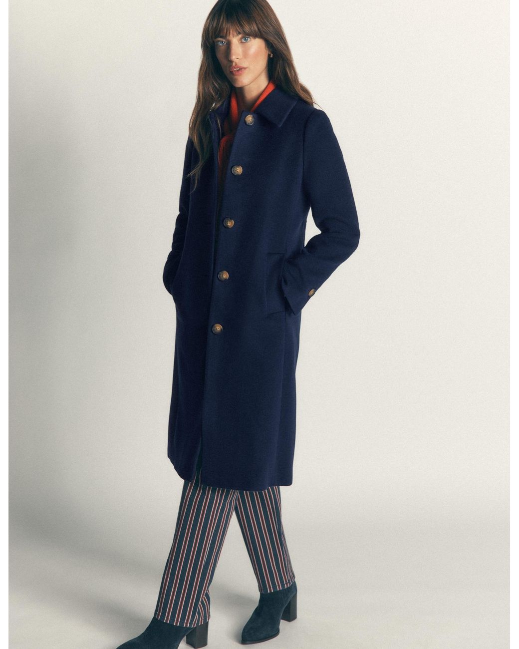 Boden Red Aylesford Midi Coat