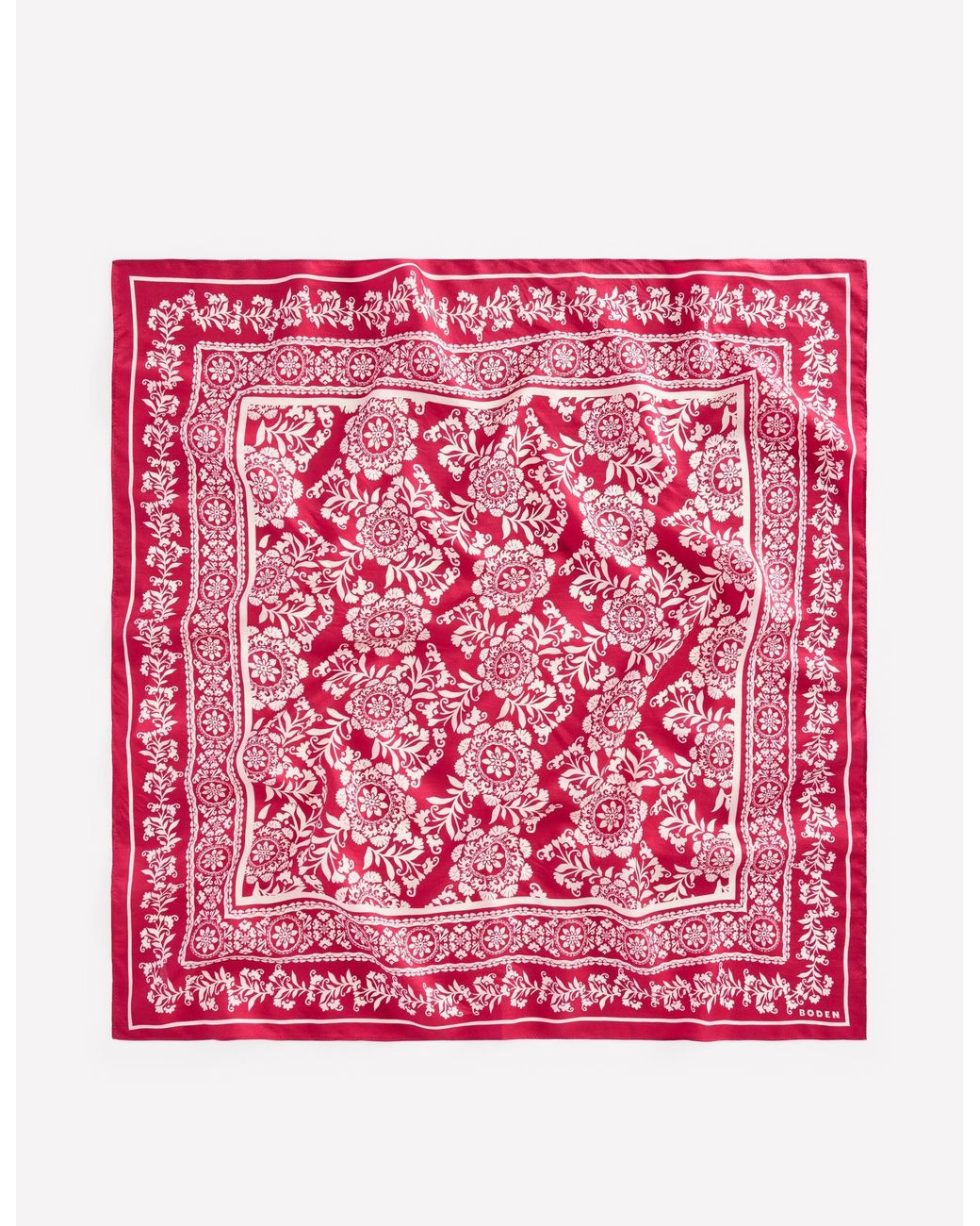 Boden Pink Elisabeth Silk Square Scarf