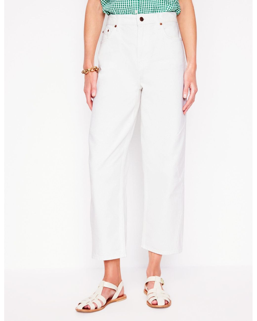 Boden Blue Barrel Leg Jeans