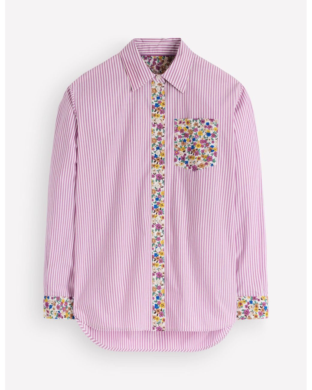 Boden Purple Sienna Relaxed Cotton Shirt