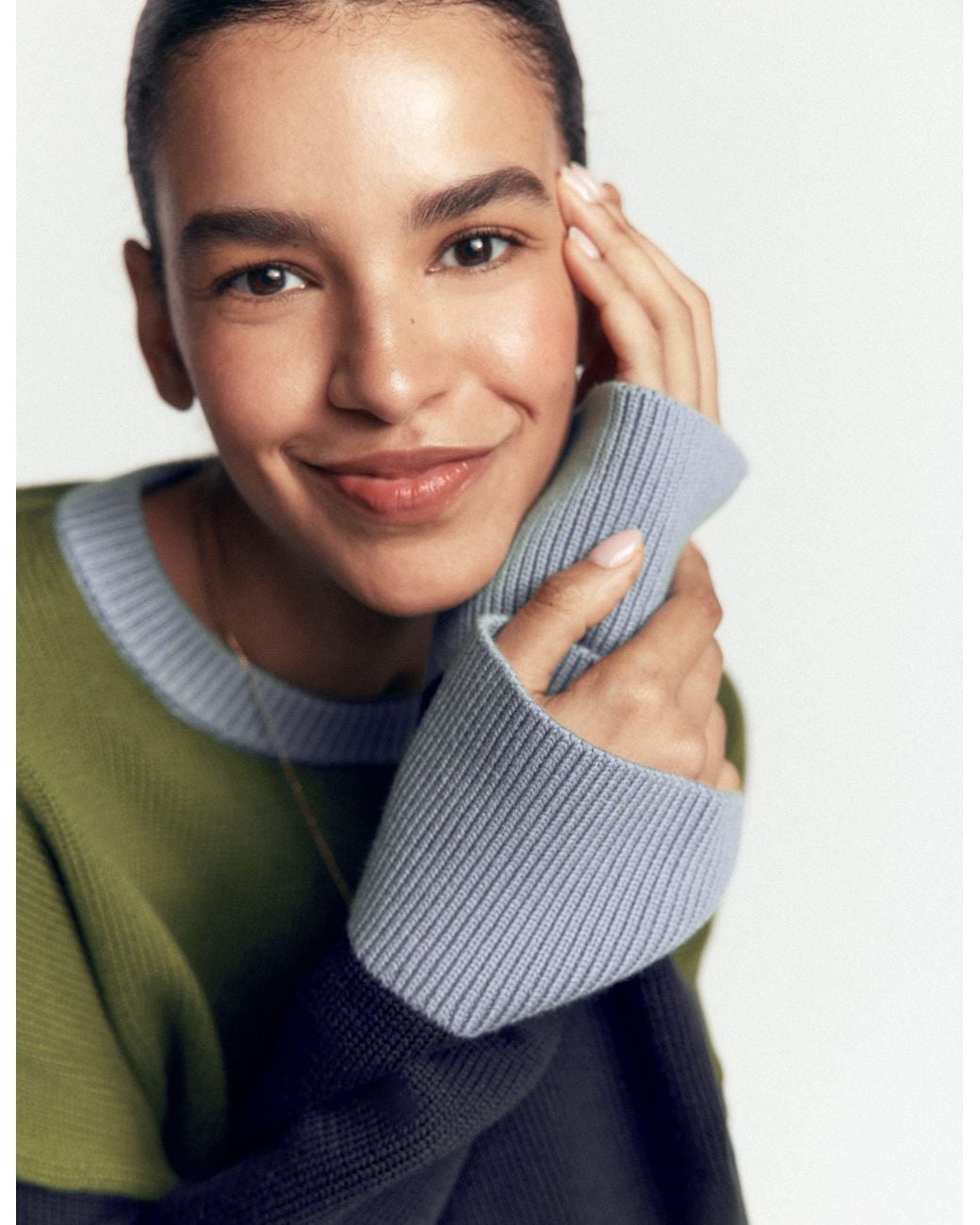 Boden Green Lucy Relaxed Cotton Jumper