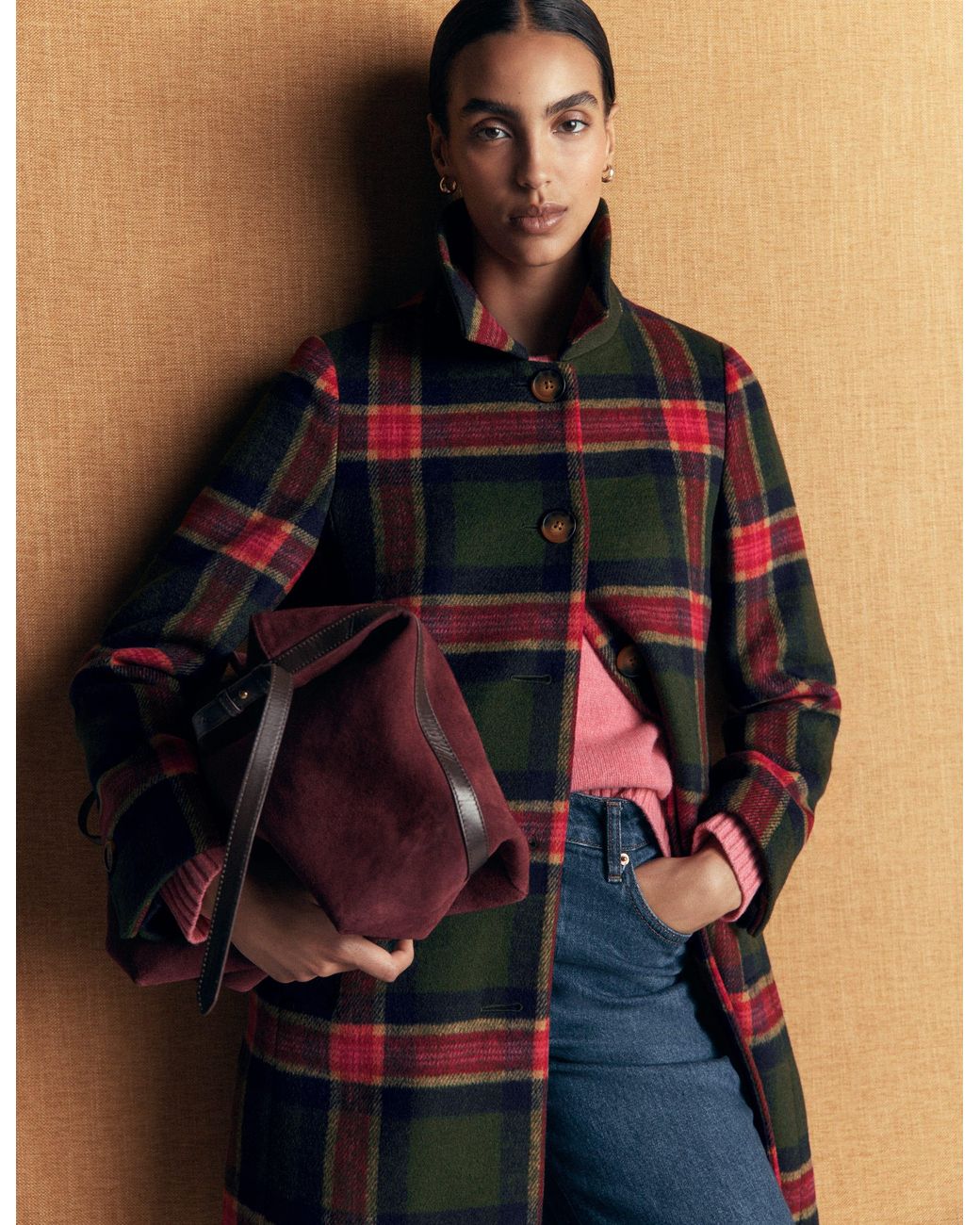 Boden Brown Aylesford Wool Coat