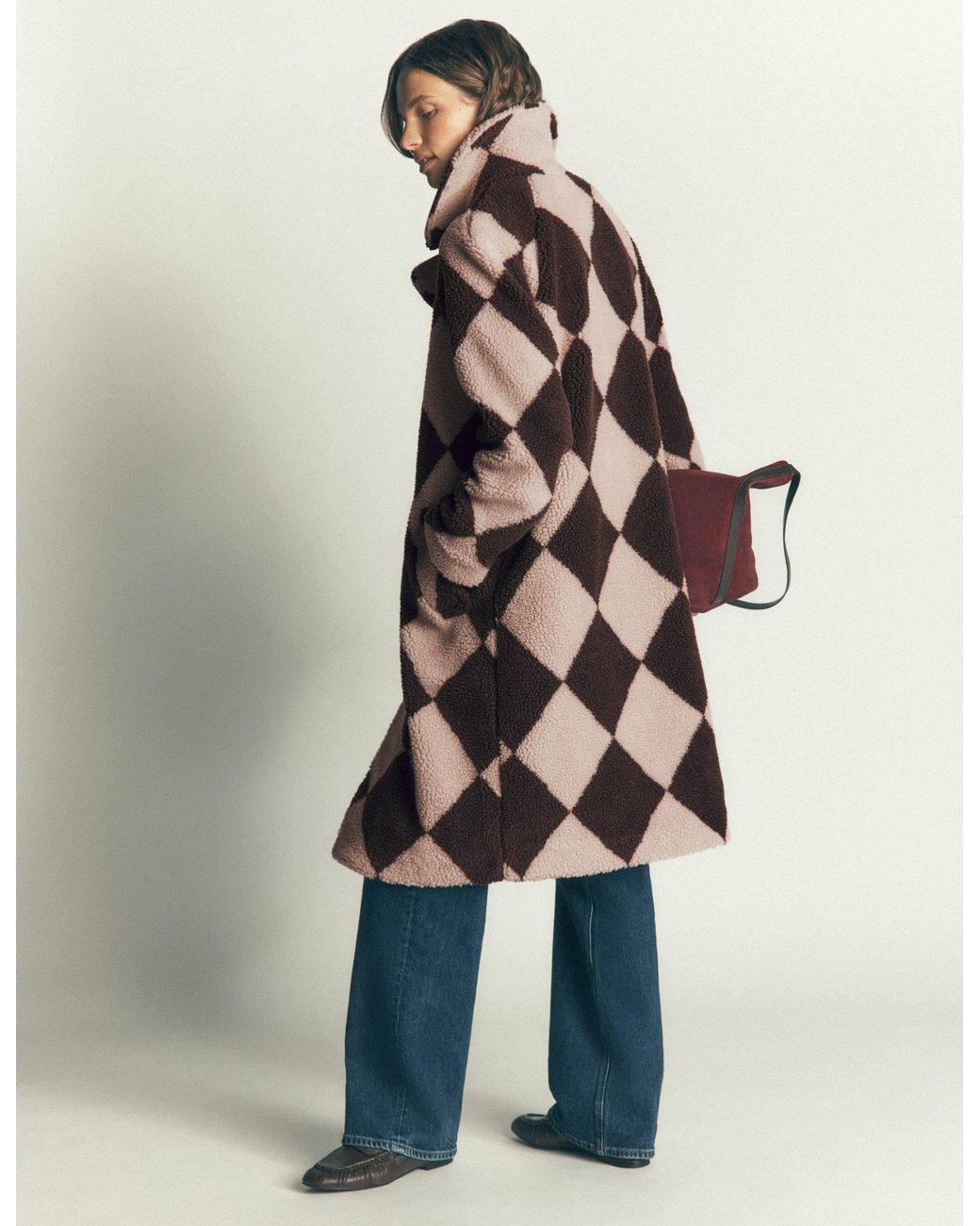 Boden Gray Cotswold Borg Coat