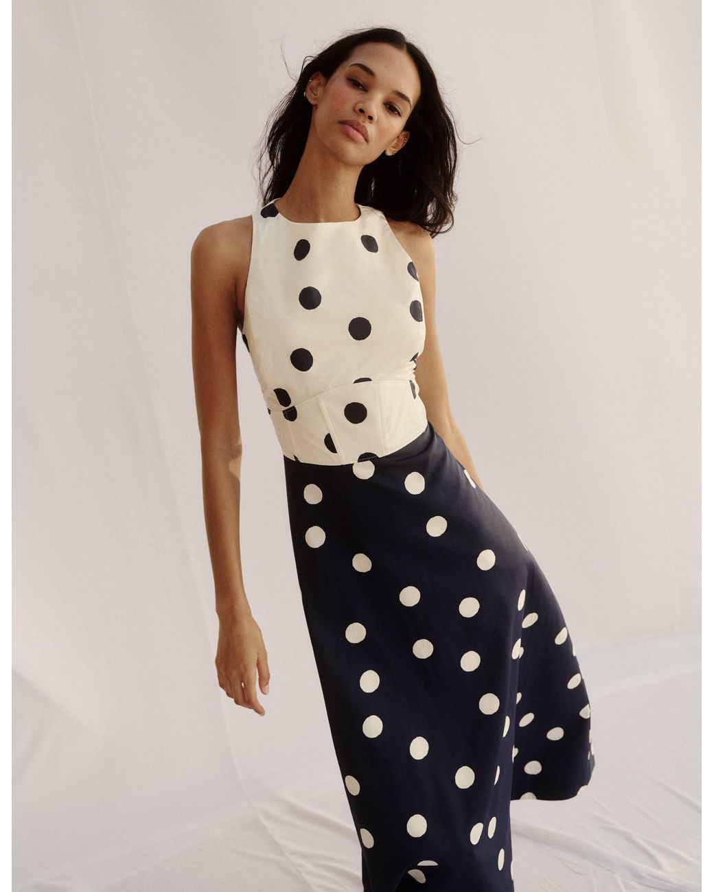Boden White Silvia Boned Bodice Maxi Dress