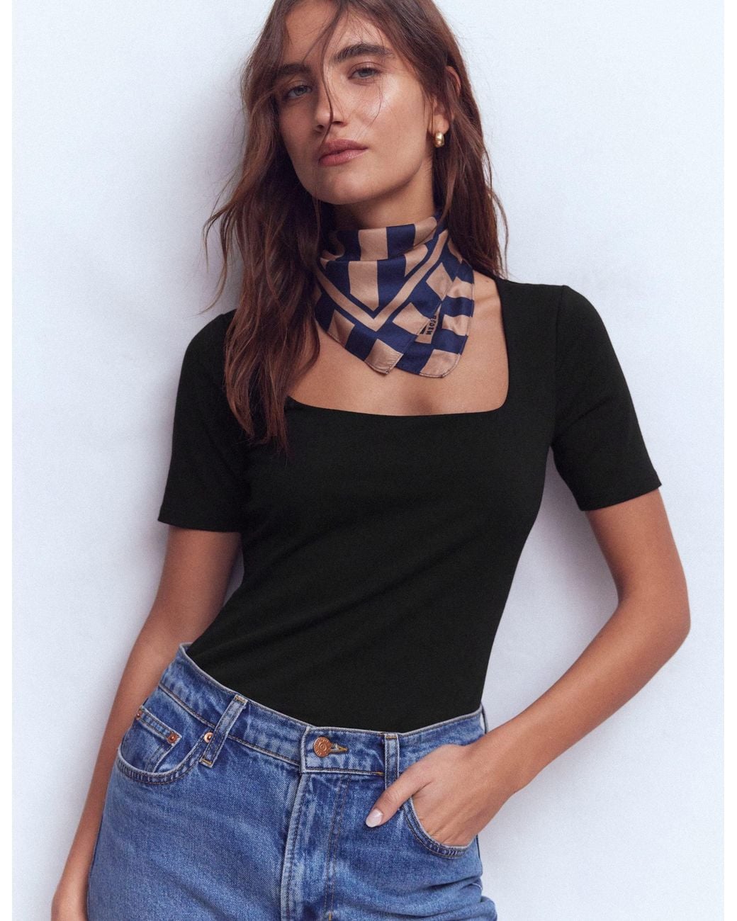 Boden Black Brooke Double Layer T-Shirt