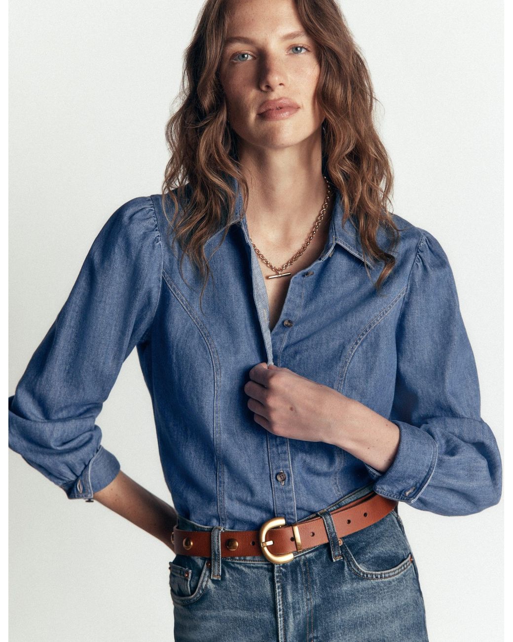 Boden Blue Sky Denim Shirt