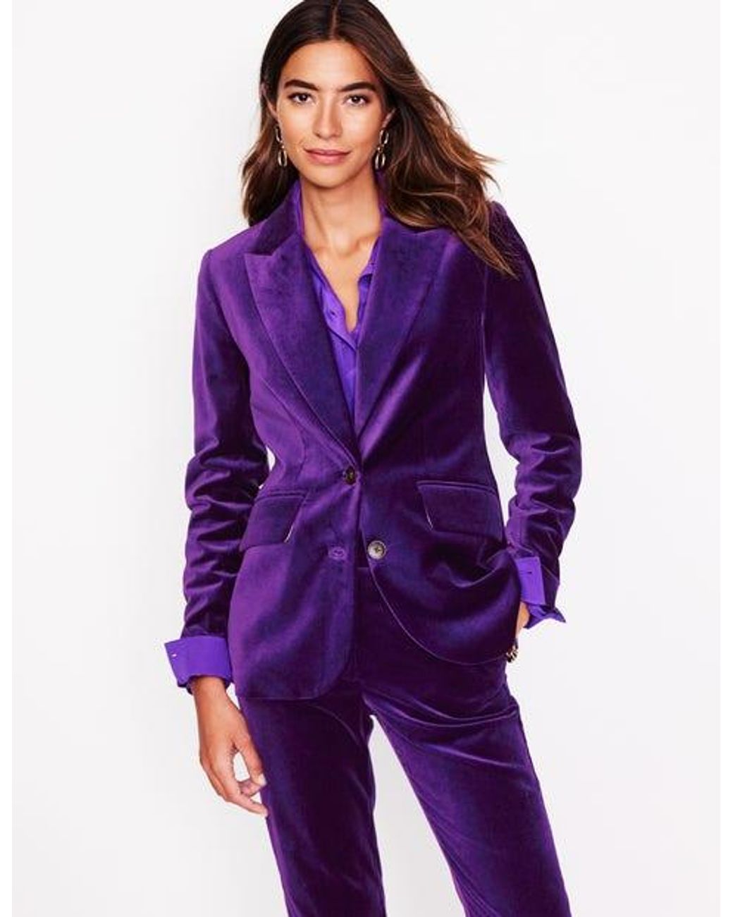 Purple Womens Velvet Blazer Uk Clothing Ladies Purple Velvet
