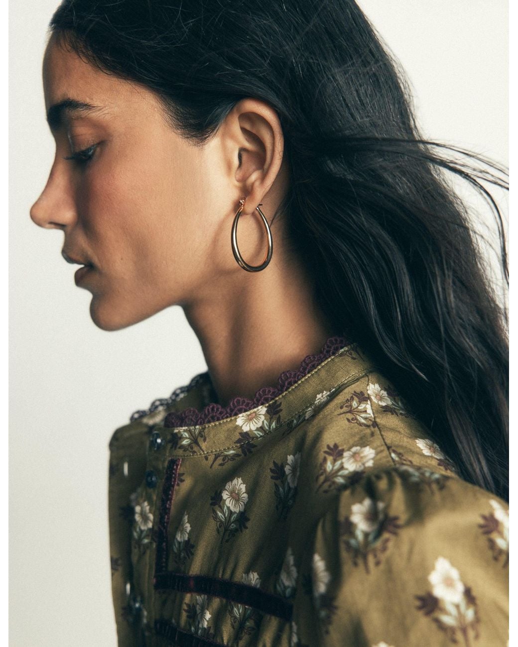 Boden Metallic Small Metal Hoops