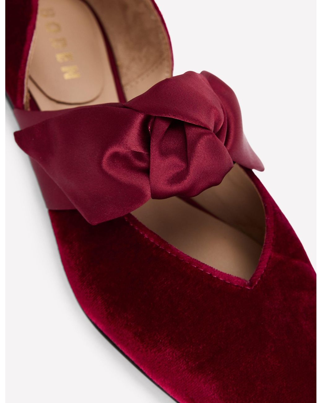 Boden Red Bow Two Part Flats