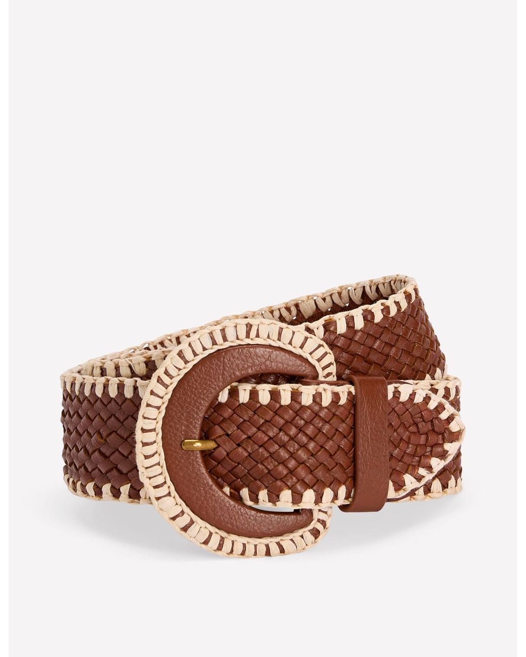 Boden Brown Woven Stitch Belt