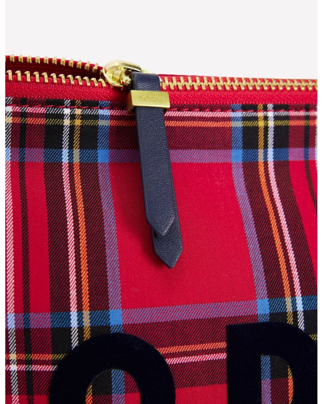 Boden Red Fabric Pouch