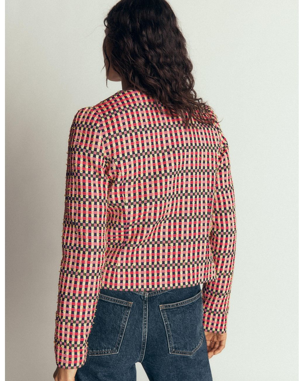 Boden White Salisbury Puff Sleeve Jacket