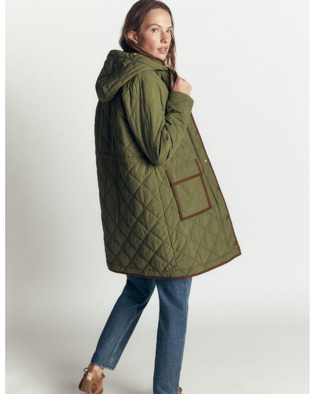 Boden Green Quilted 4-In-1 Parka