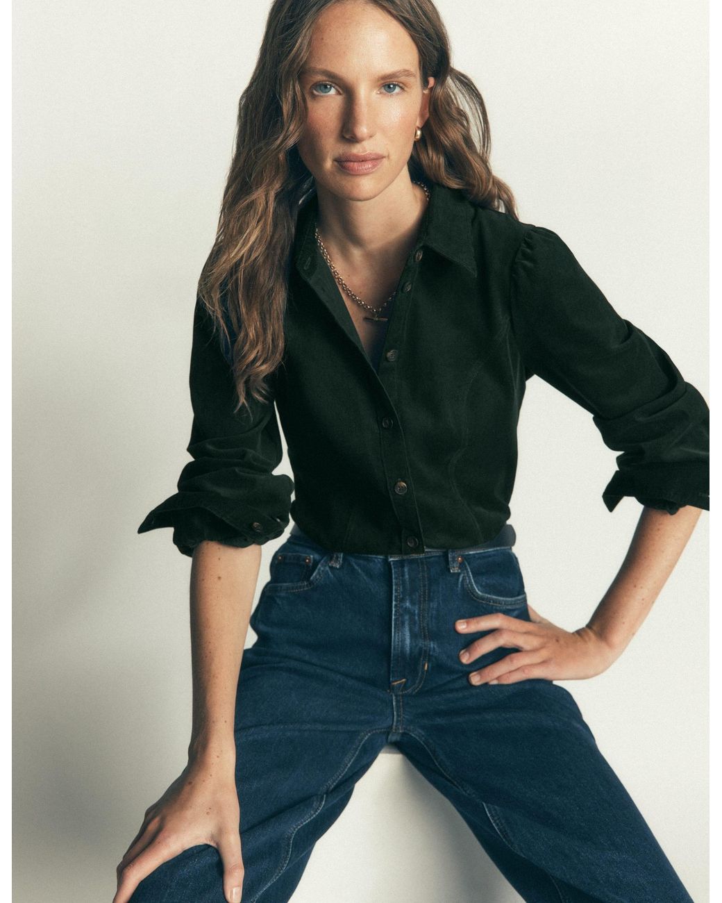 Boden Blue Sky Cord Shirt