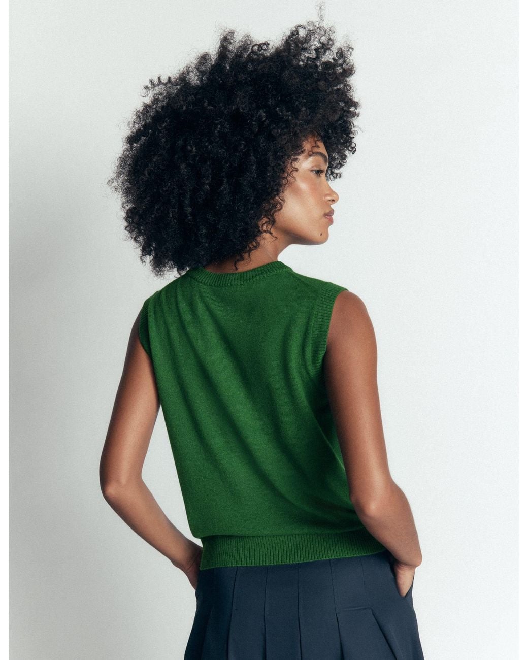 Boden Green Elsie Cashmere Tank