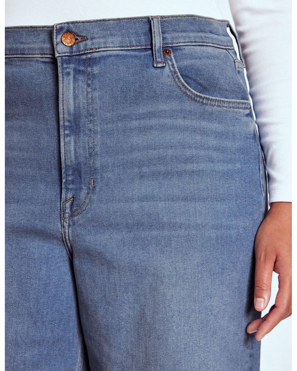 Boden Blue High Rise Wide Leg Jeans