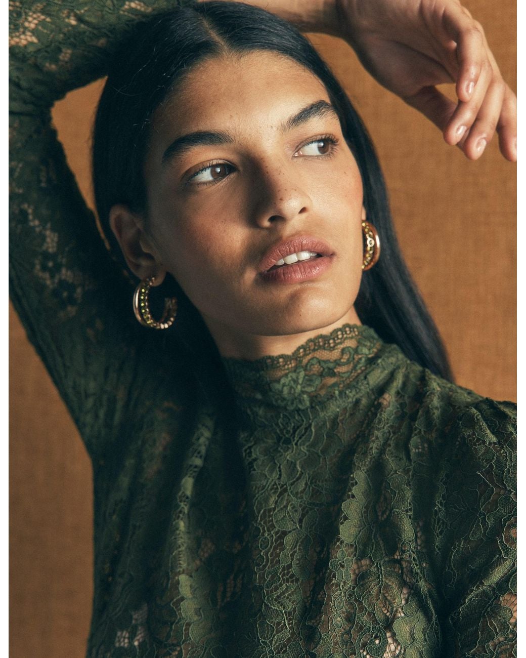 Boden Natural Large Jewel Hoops