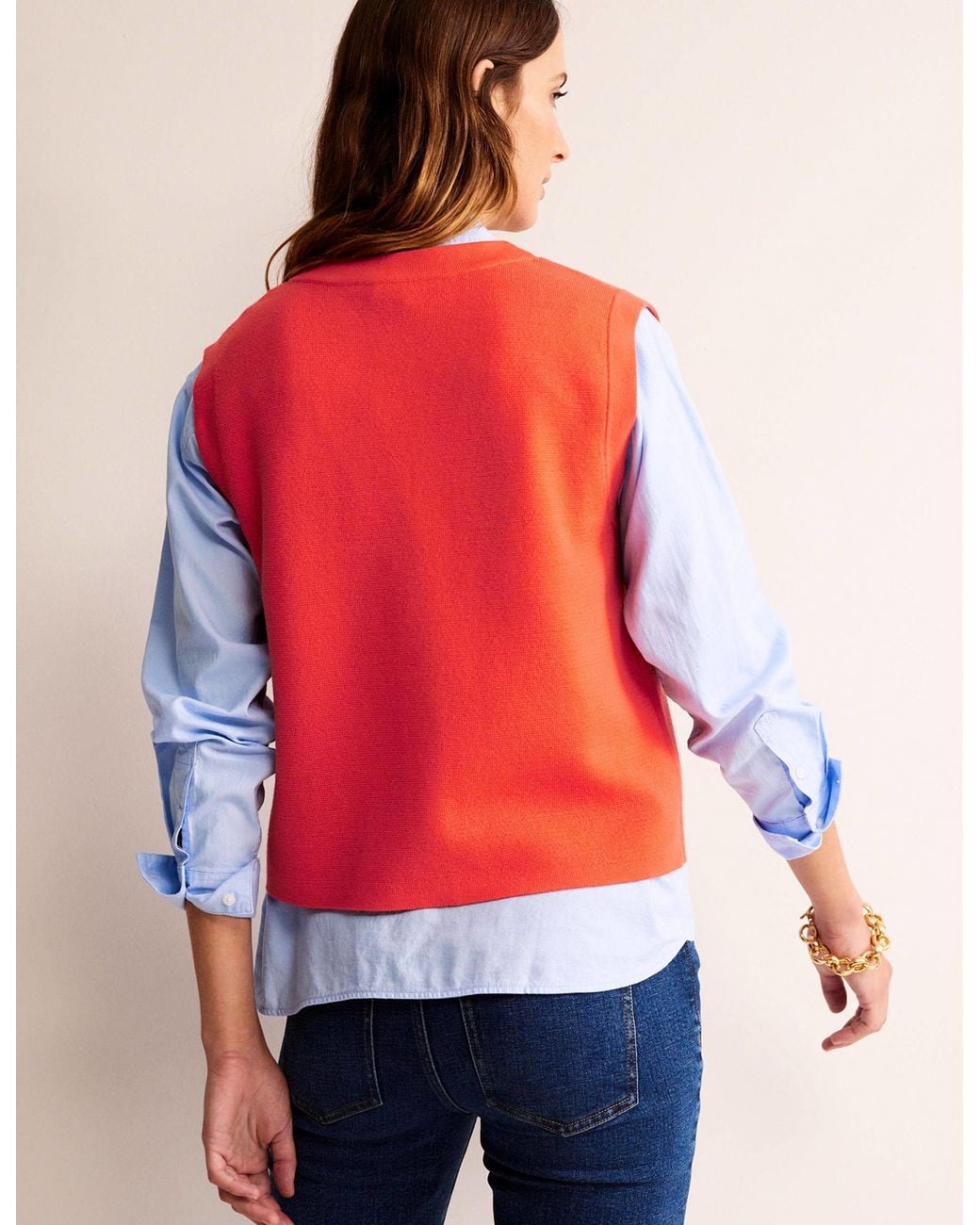 Boden Blue Cardigan Tank