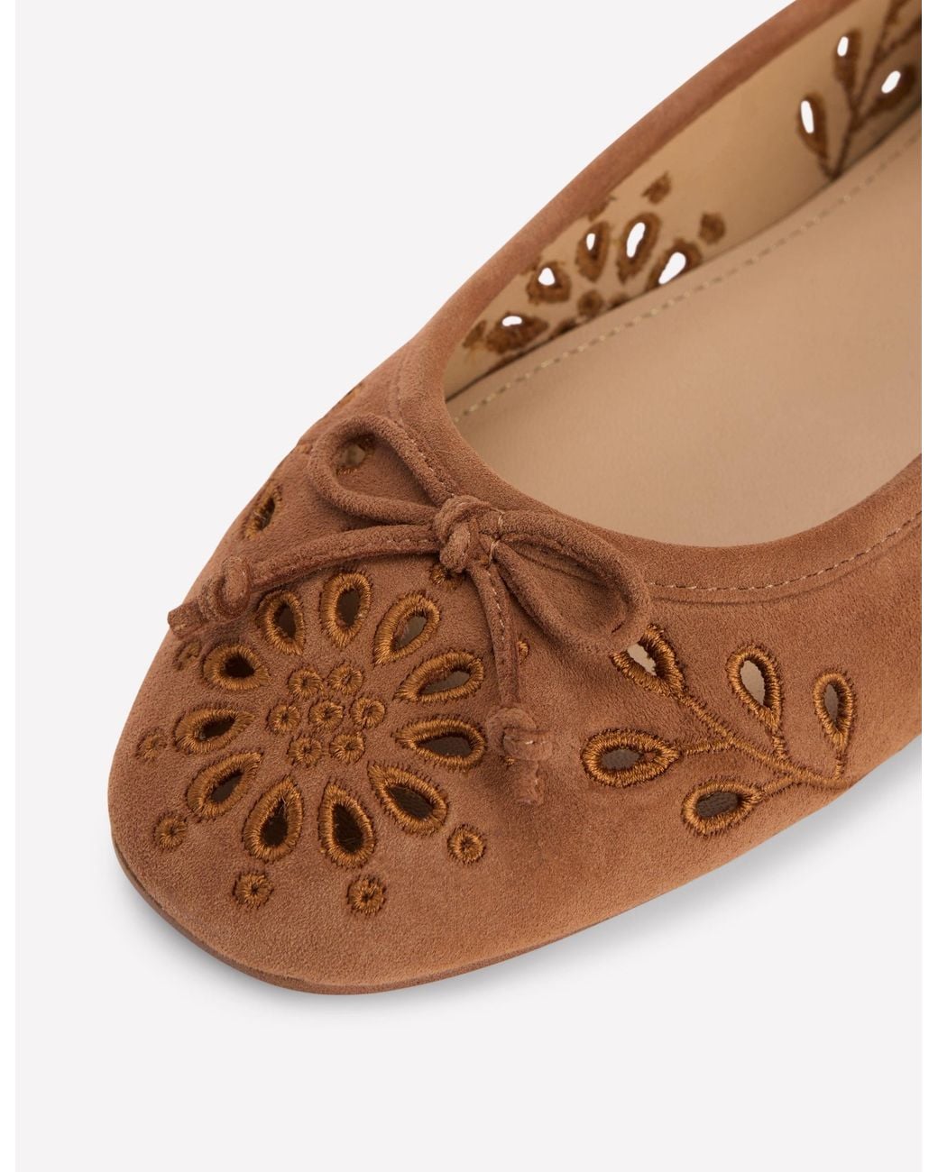 Boden Brown Cut Out Ballet Flats