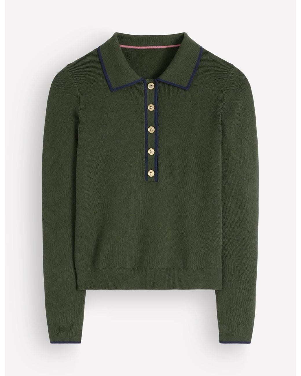 Boden Green Liz Henley Jumper