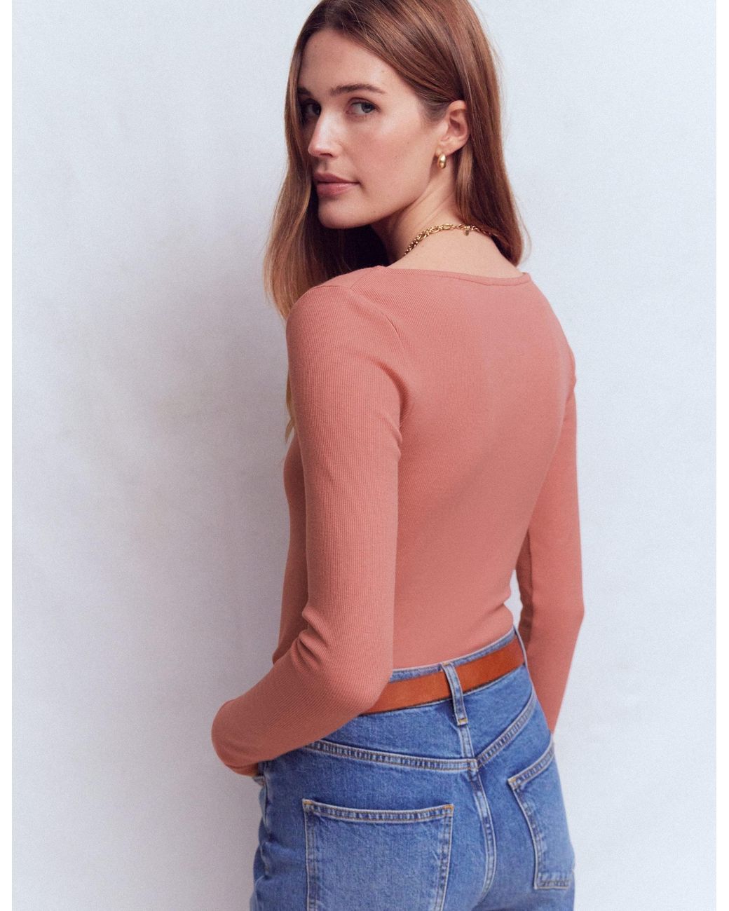 Boden Red Rib Henley