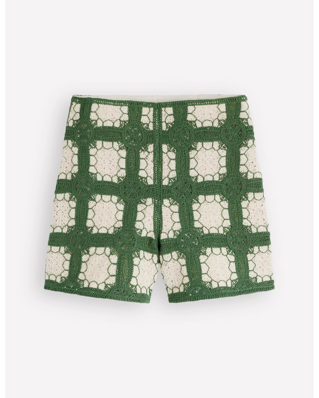Boden Green Crochet Shorts