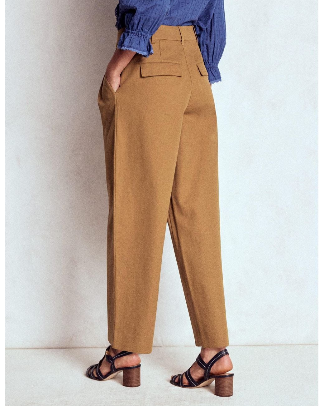 Boden Blue Bloomsbury Cotton Trousers