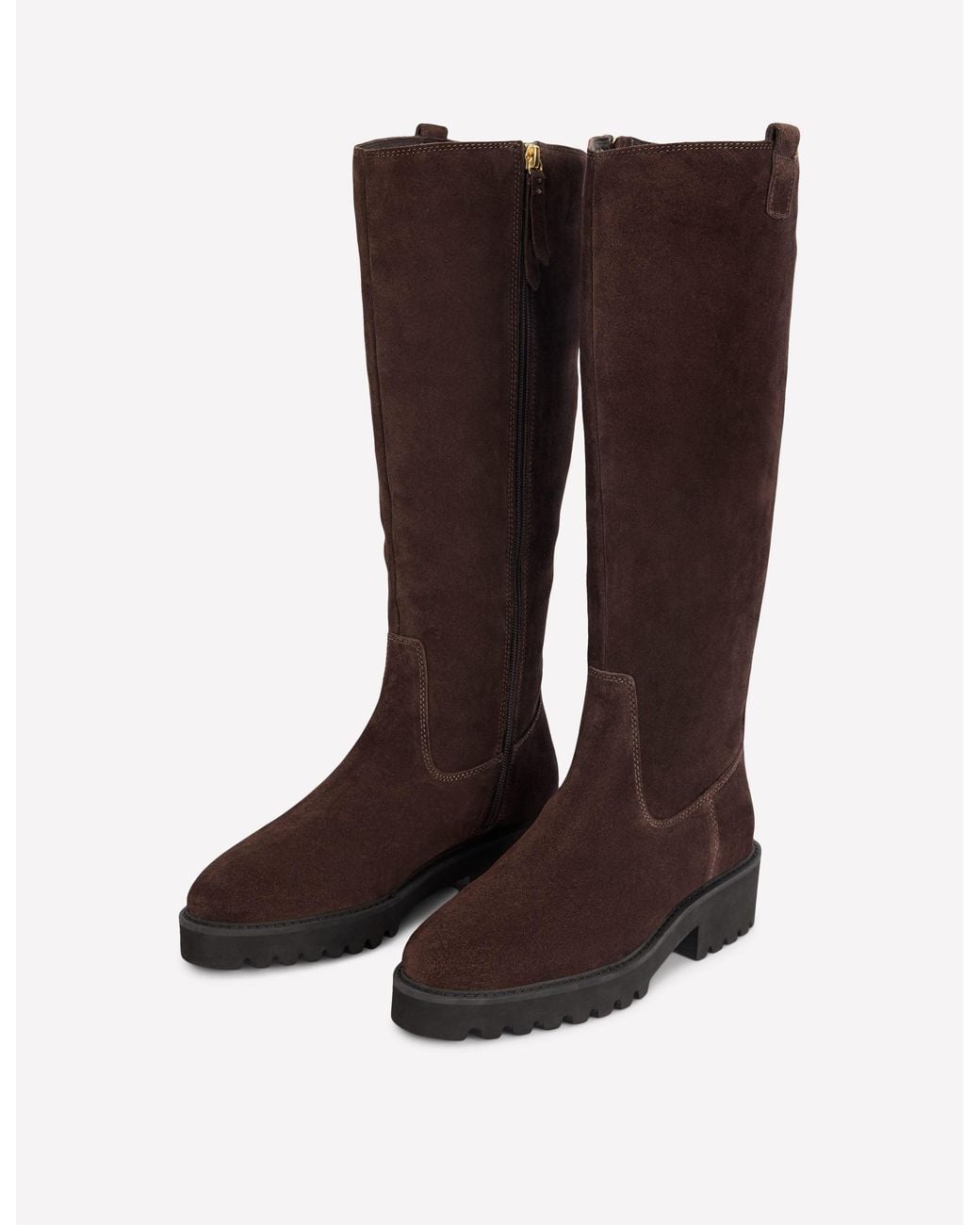Boden Black Chunky Knee Boots
