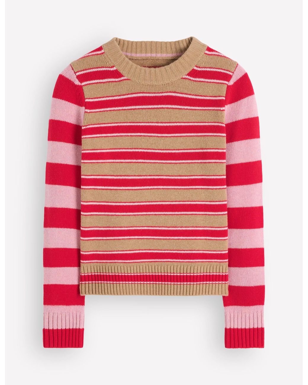 Boden Red Marta Merino Wool Crew Jumper