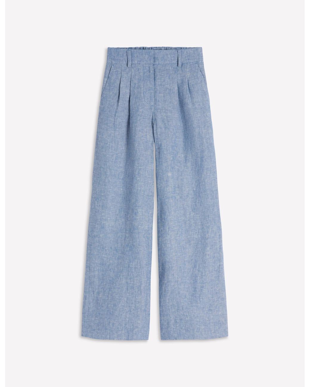 Boden Blue Kensington Linen Trousers
