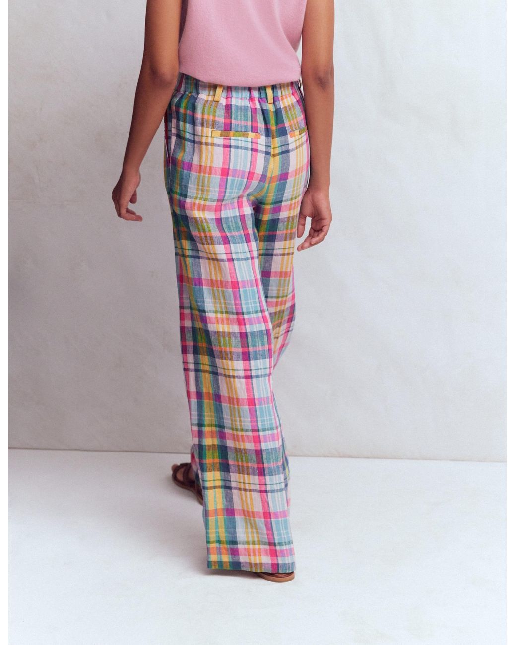 Boden Blue Kensington Linen Trousers