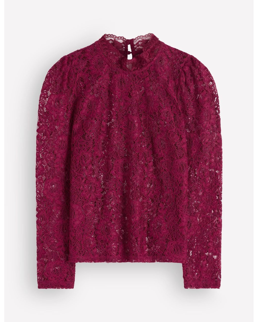 Boden Red Lace Detail Top