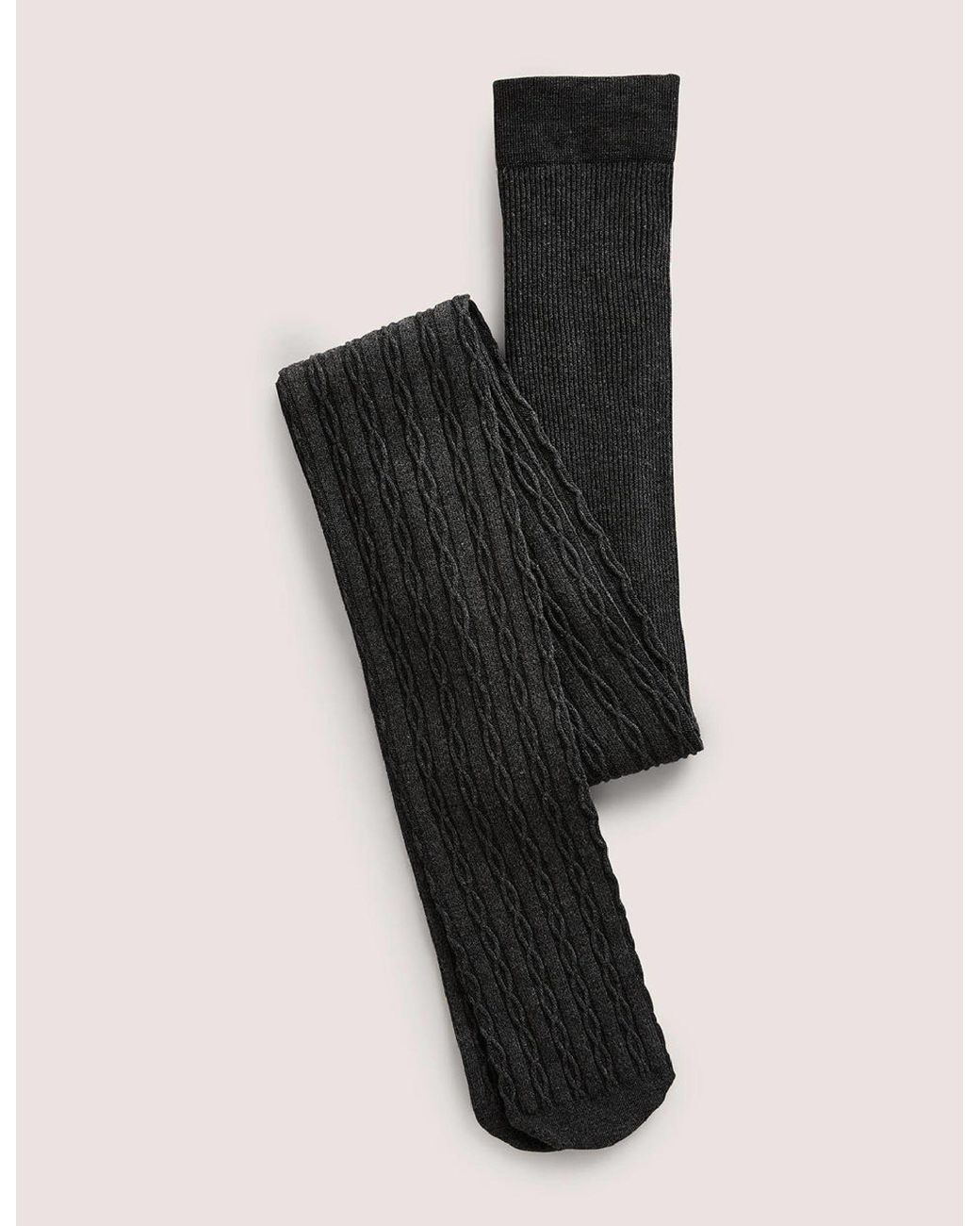 Boden Cable-knit Tights in Black | Lyst UK