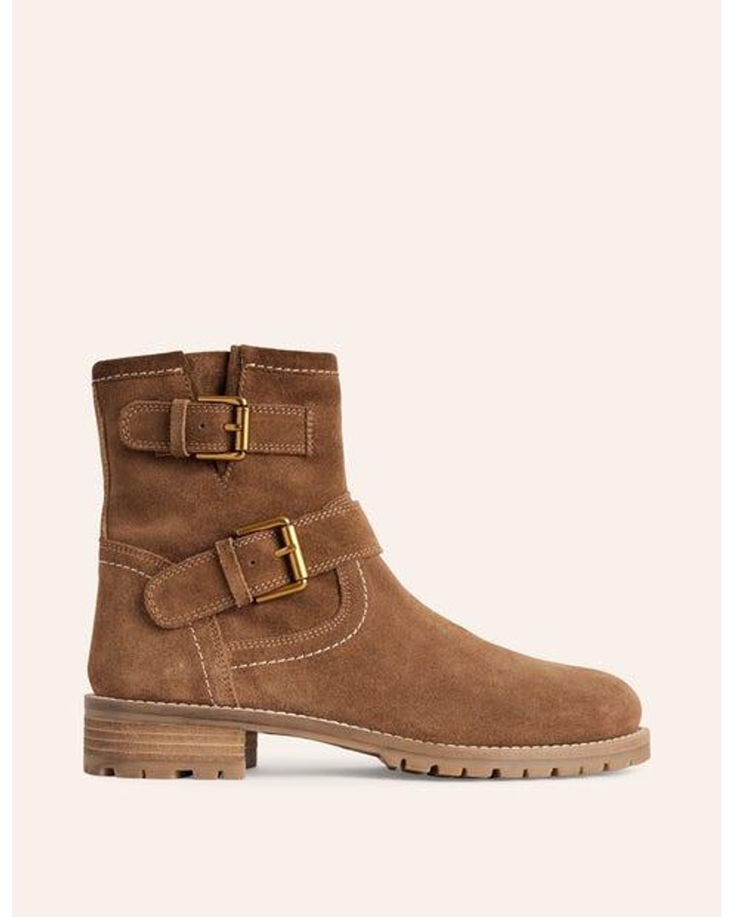 Boden Buckled Biker Boots in Brown Lyst UK
