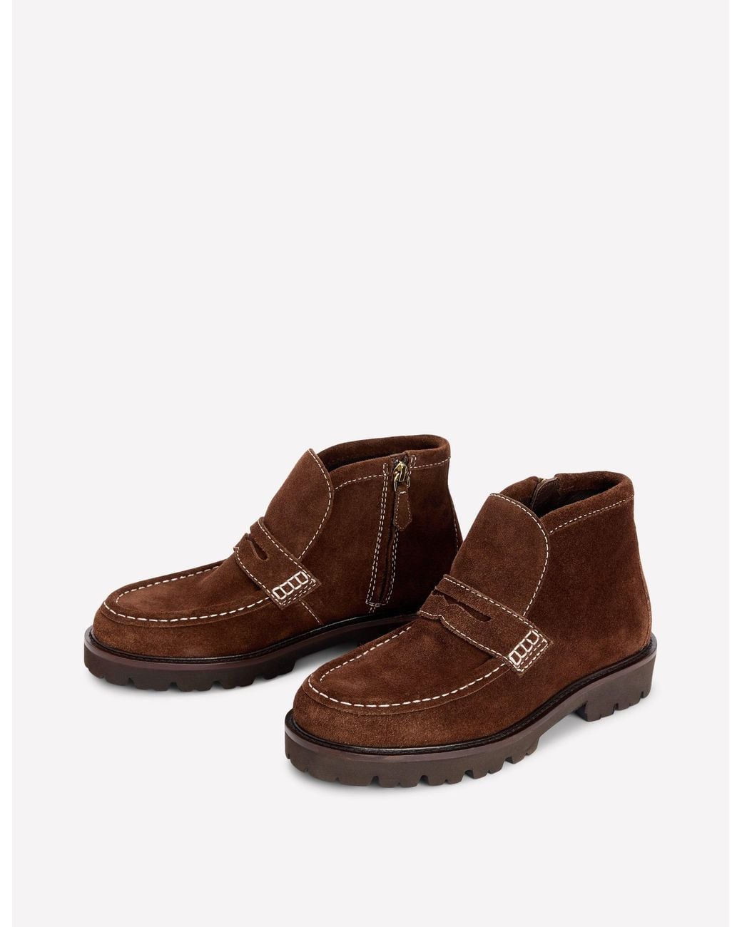 Boden Brown Loafer Ankle Boots