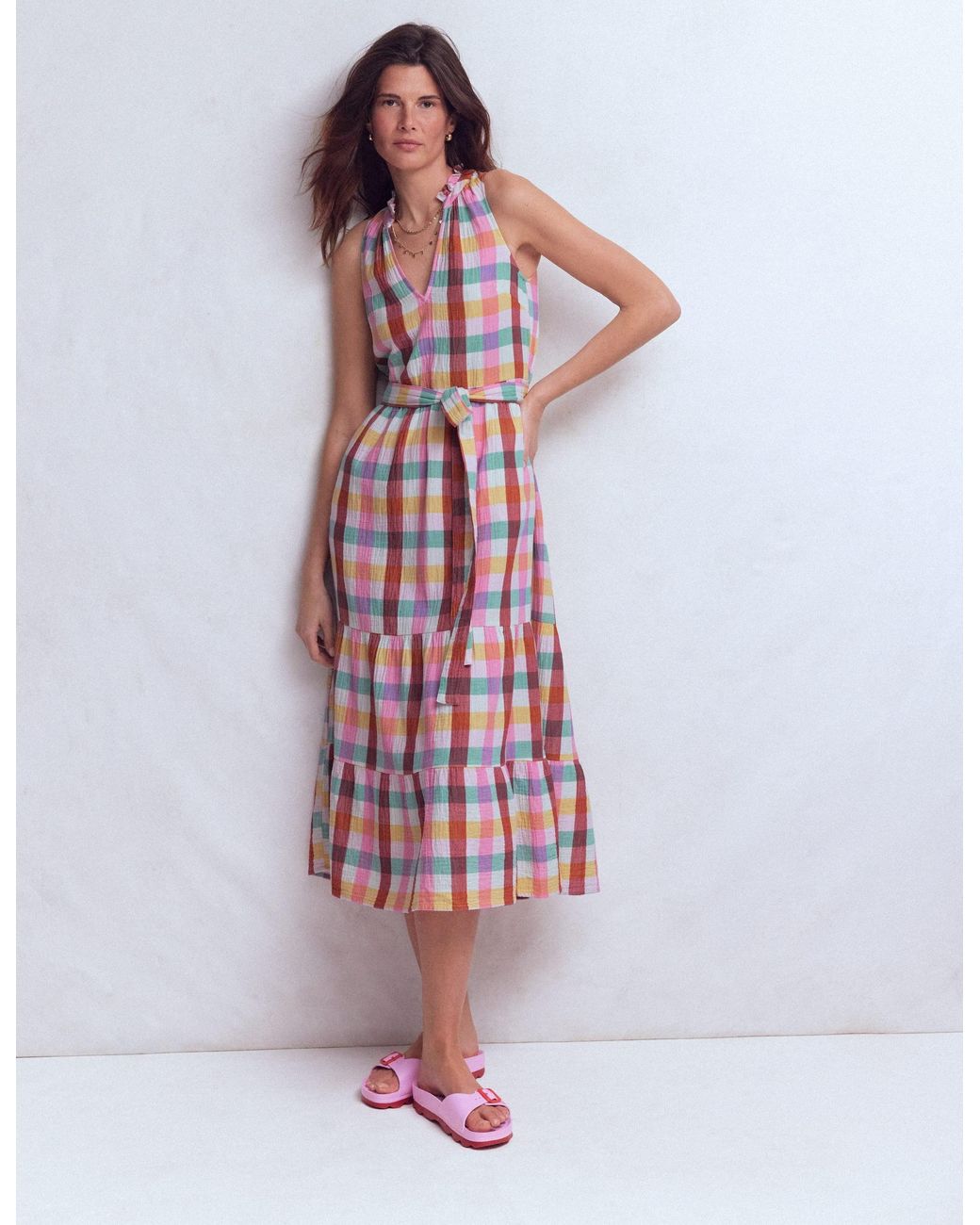 Boden Multicolor Viv Double Cloth Maxi Dress