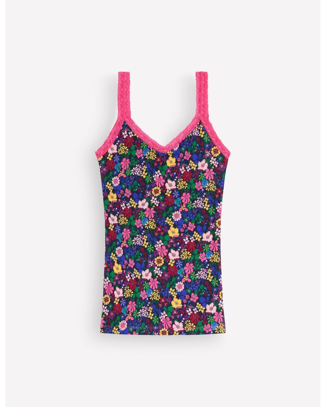 Boden Multicolor Stripe & Stare Lace Cami