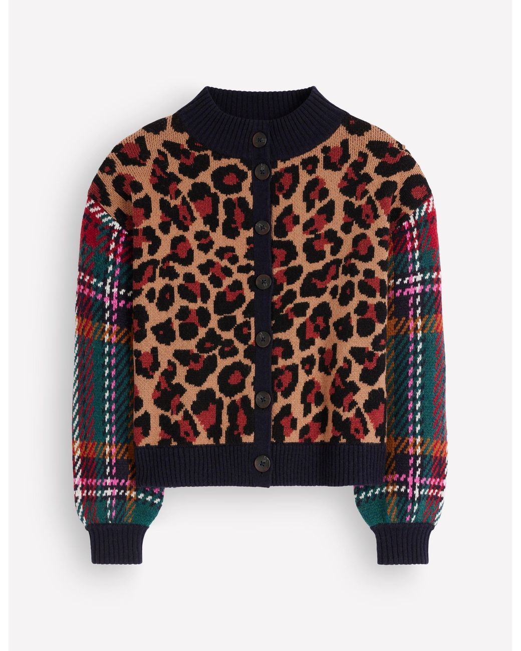 Boden Green Jemma Jacquard Knit Cardigan