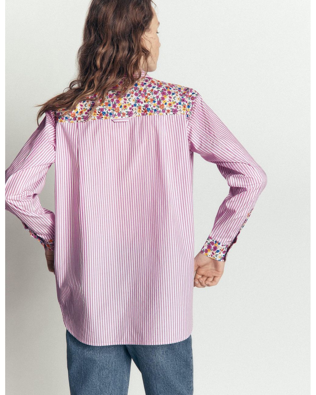 Boden Purple Sienna Relaxed Cotton Shirt