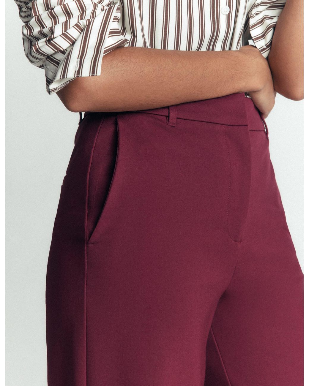 Boden Red Belgravia Ponte Trousers