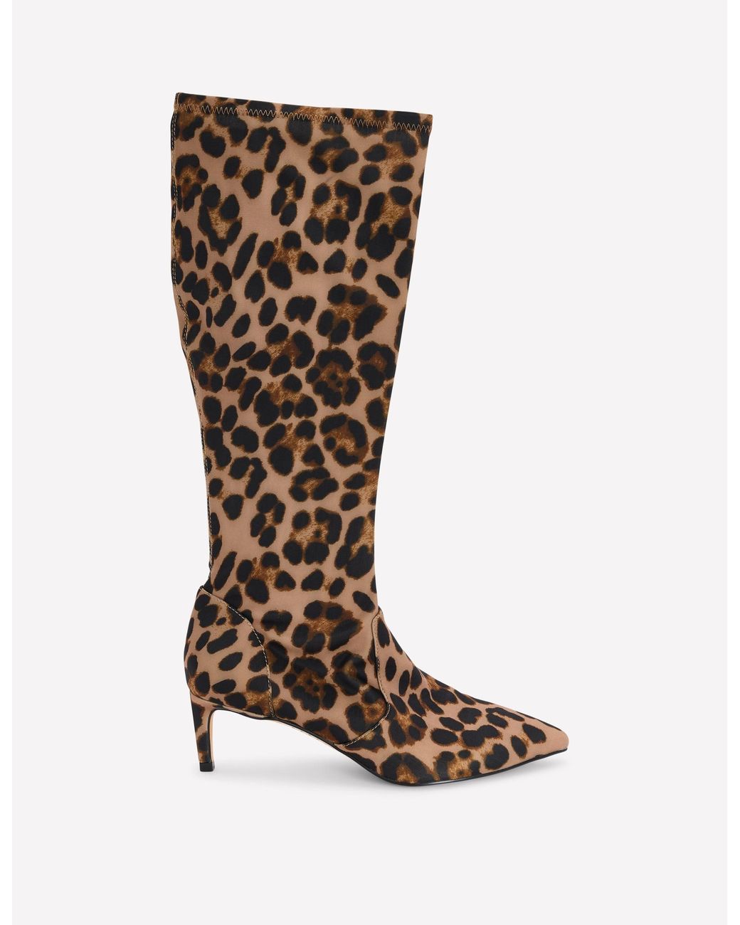 Boden Brown Stretch Kitten Heel Boots