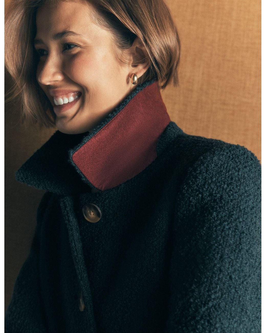 Boden Blue Aylesford Wool Coat